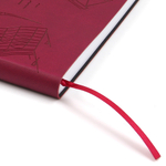 НОВИНКА! Блокнот "Питер. Мосты на Неве" в клетку А5 128 листов, гибкая обложка из экокожи (цвет винный) с блинтовым тиснением рисунка по полю