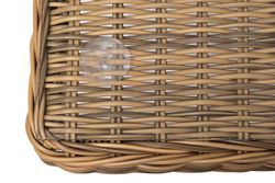 "Латте" плетеный стол из искусственного ротанга 140х80см, цвет соломенный