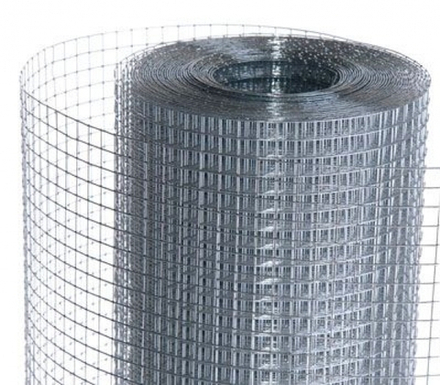 Сетка штукатурная сварная 25х25 мм, d=1 мм, рул.1х25м, оцинкованная.