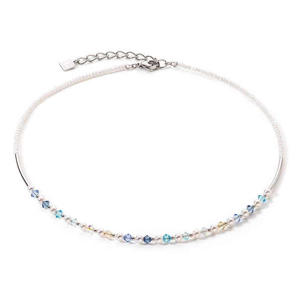 Колье Coeur de Lion Princess Light Blue 6022/10-0720 цвет голубой, белый, серебряный
