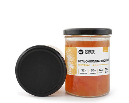 Бульон из курицы костный, коллагеновый, 350 г, органический "Ферма М2", 350 г