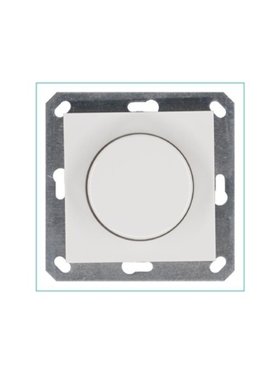 Светорегулятор поворотно-нажимной (диммер) LED 30-400Вт 1gang 2way механизм бел. глянцевый Jasmart G4012W