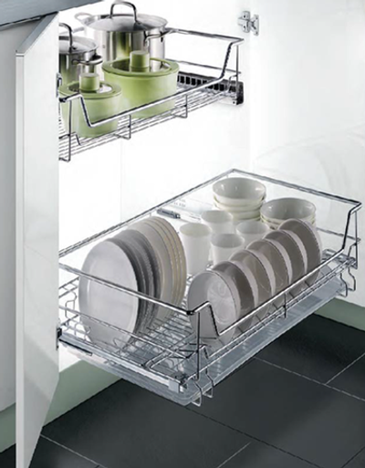 Четырехсторонняя выдвижная корзина - FASHION STYLE, 735x465x133 мм