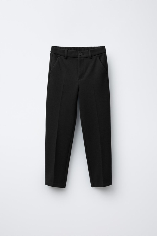 ZARA КОМФОРТНЫЕ КОСТЮМНЫЕ БРЮКИ, ЧЕРНЫЙ