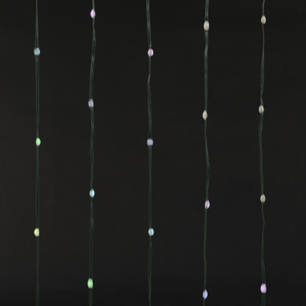 Гирлянда занавес Lotti 300 drop leds мультиколор со стартовым шнуром