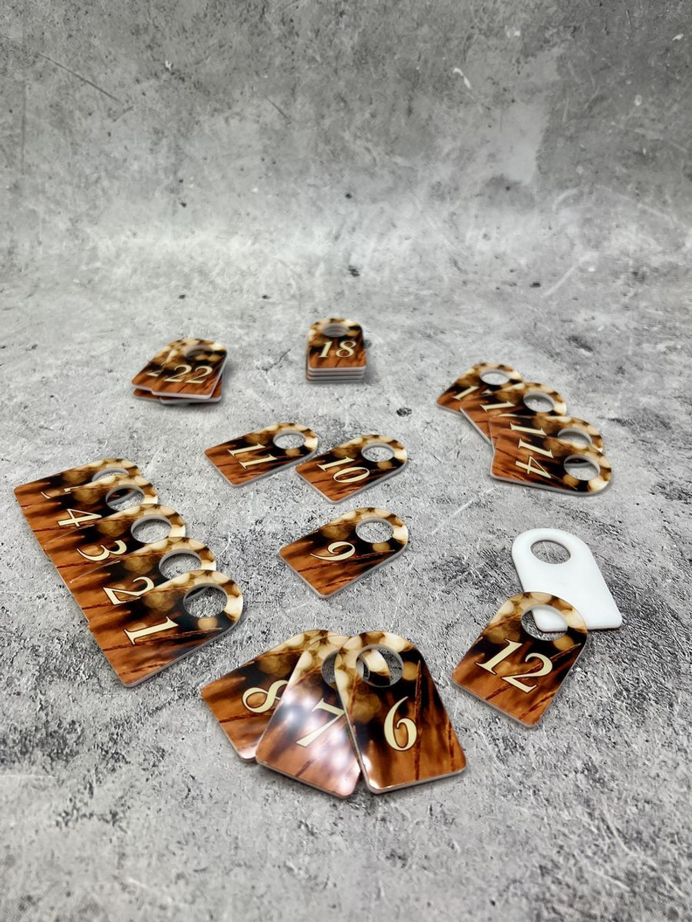 Номерки для ключей акрил 3х5 см