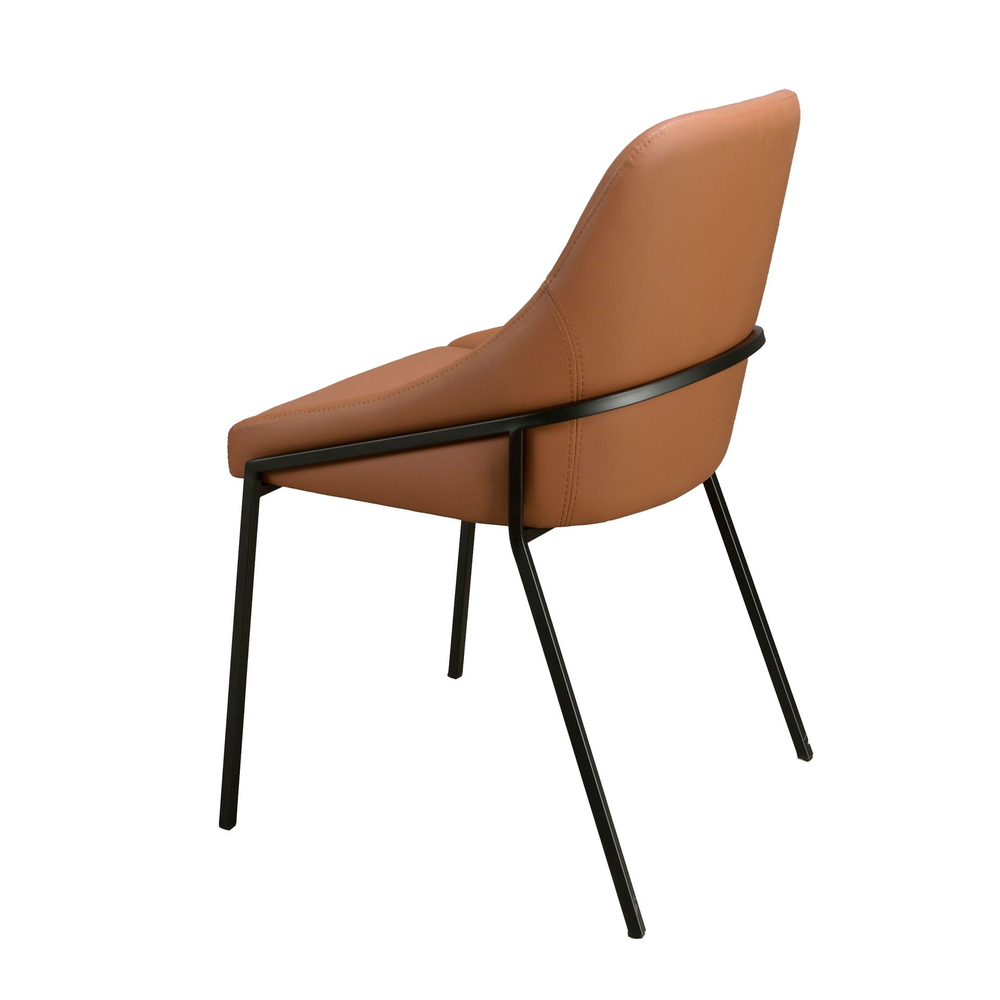 Стул Angel Cerda 4161 из оранжевой экокожи