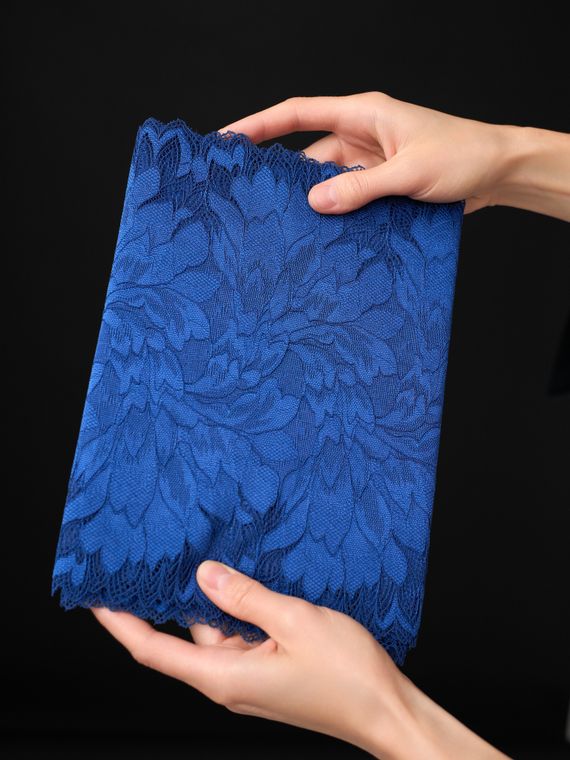 03-77 Кружево эластичное 24 см, синий