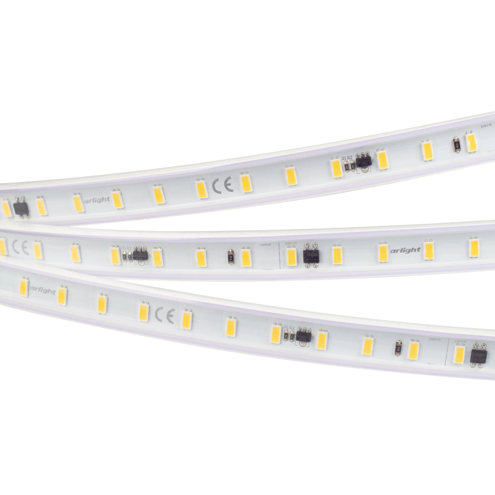 Светодиодная лента ARL-50000PV-230V Warm2700 (5630, 72 LED/m, WP2) (Arlight, 14 Вт/м, IP65) 027054