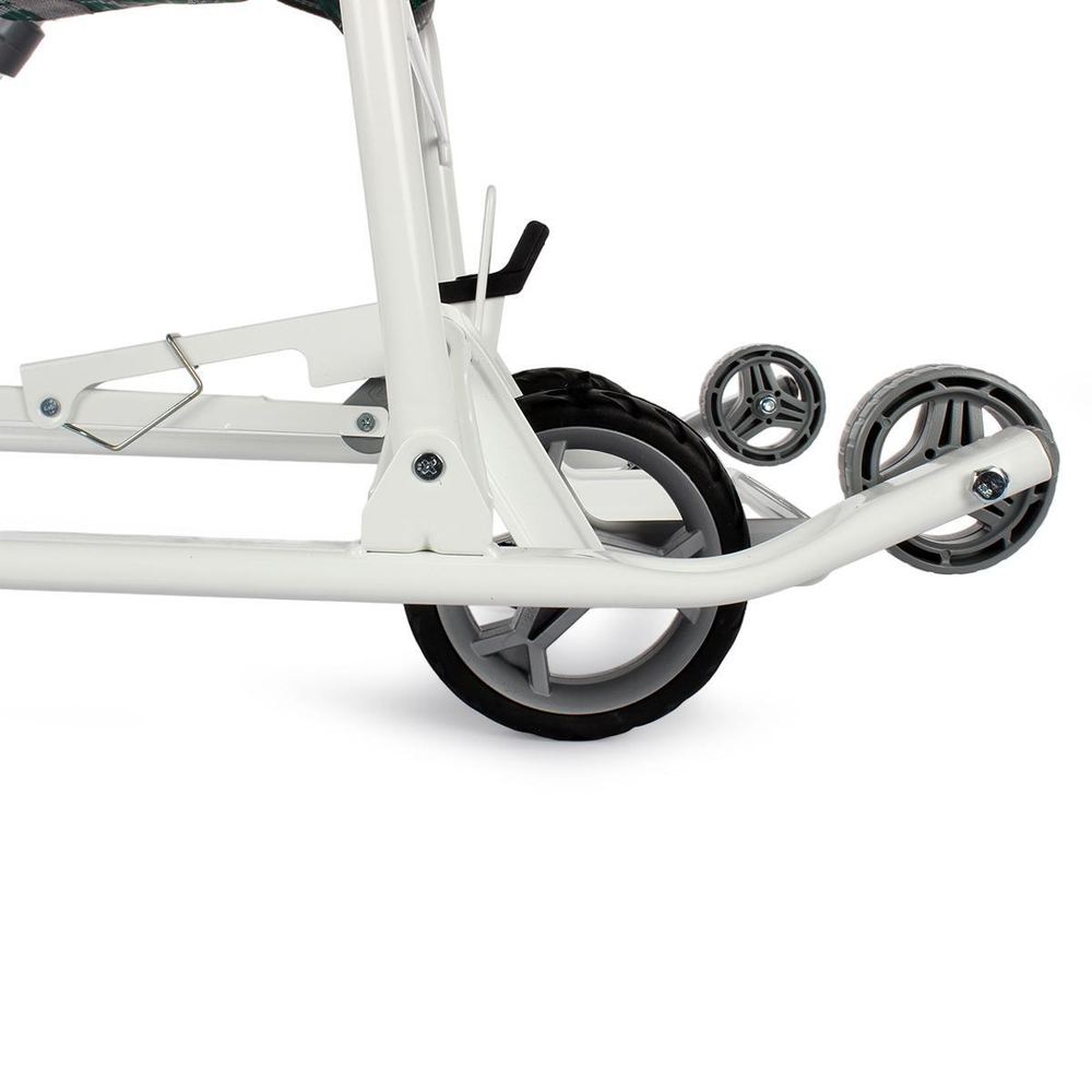 Санки-коляска "Наши Детки 3-1К" скандинавский зеленый