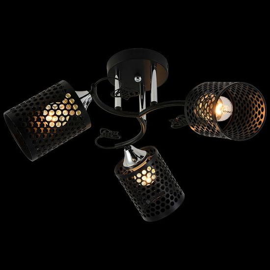 Люстра потолочная Reluce E27 11320-0.3-03 BK+CR