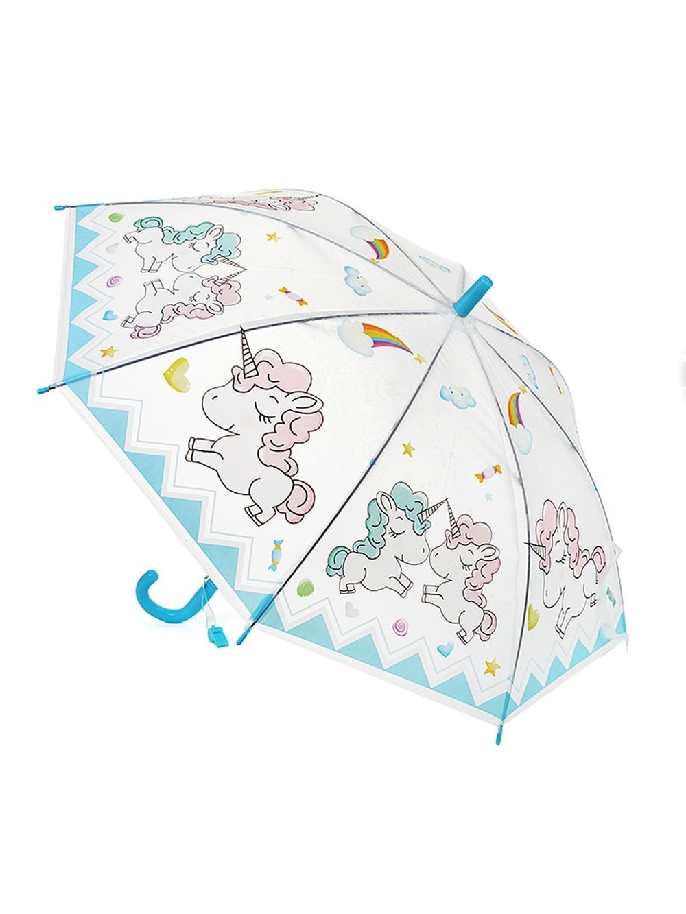 Зонт детский Милые единорожки (50см.), цвет голубой 00-3893-1