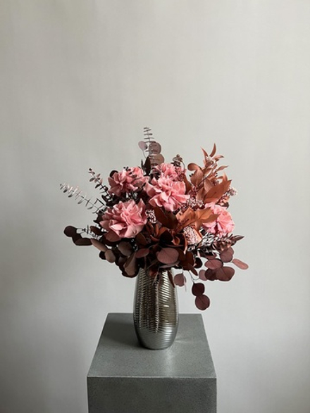 Букет Мерлот с вазой