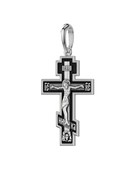 Крест прямой нательный. Серебро 925 пробы.