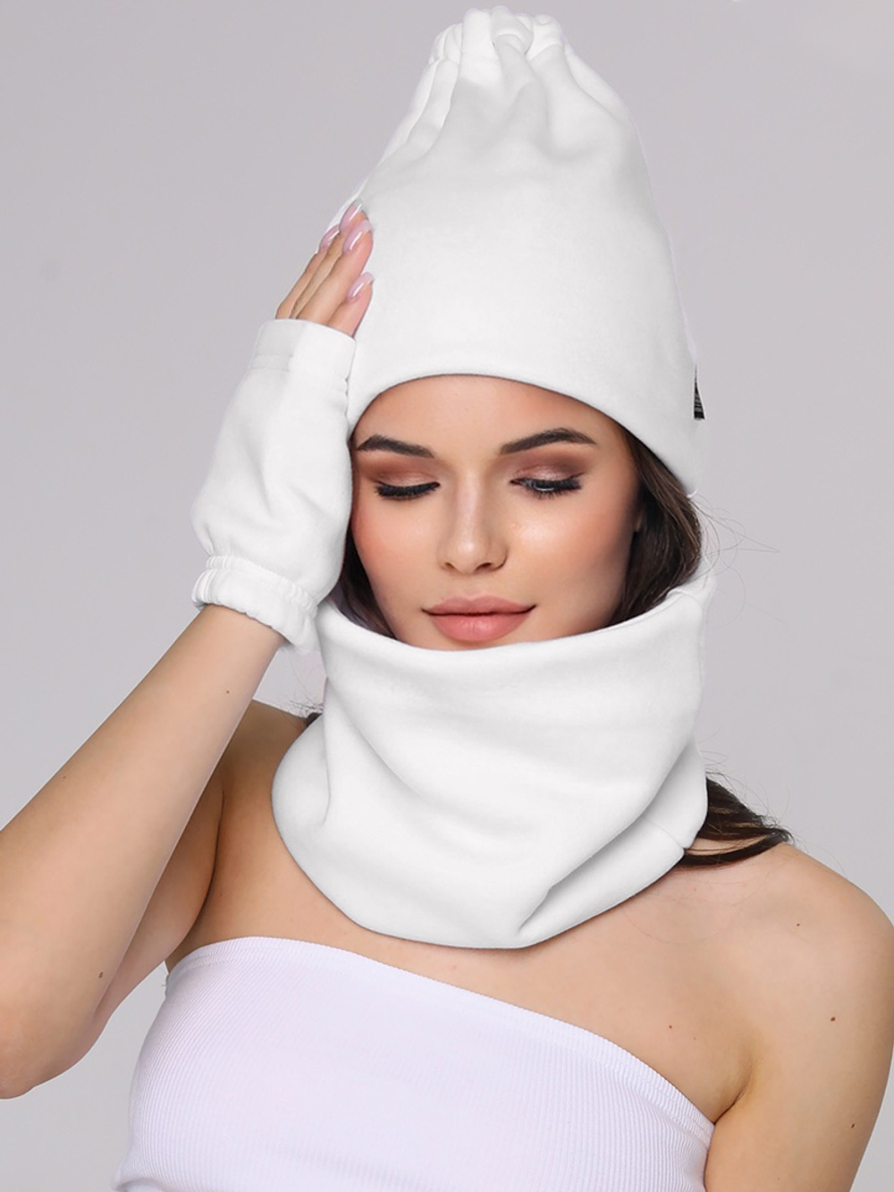 Митенки женские из футера с начесом