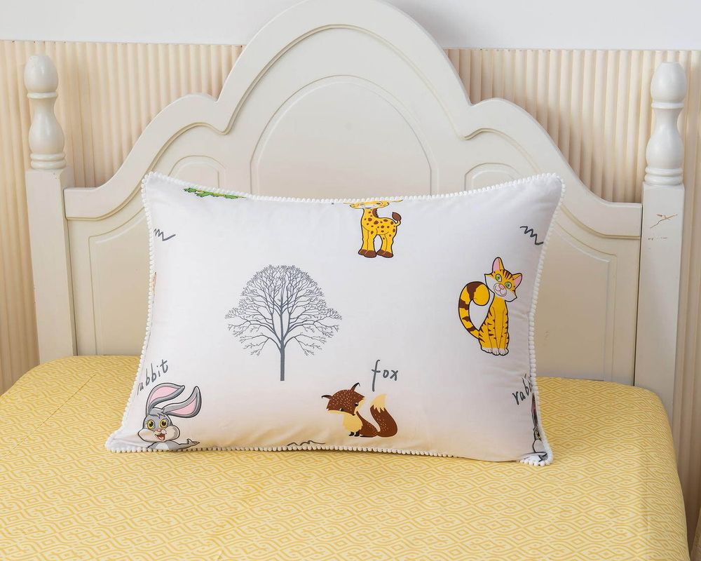 Детское постельное белье 1.5 спальное Sofi De MarkO Зверушки желтое