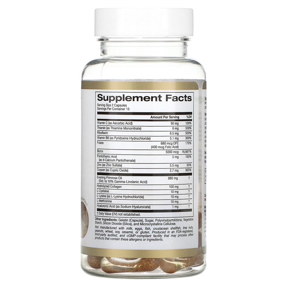 California Gold Nutrition, мультивитамины для волос, 30 желатиновых капсул