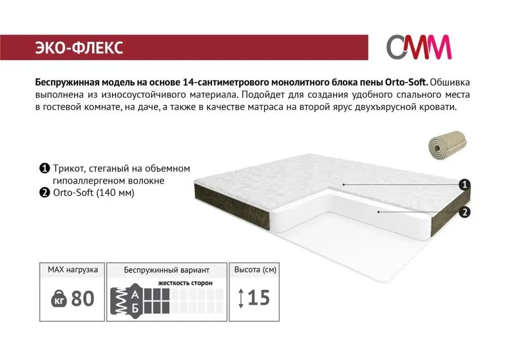 Матрас Пензоптматрас 90*200