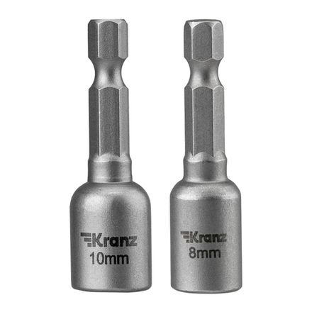 Ключ-насадка магнитный 1/4" 8х48мм + 10х48 мм (2 шт/уп) KRANZ