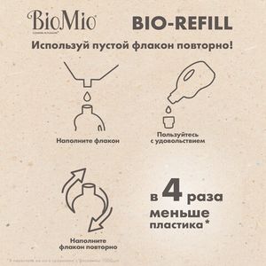 Кондиционер для белья "Мандарин", Refill BioMio, 1 л