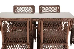 "Латте" обеденная группа плетеная, цвет коричневый