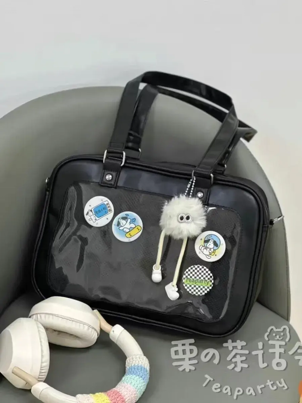 Сумка через плечо с прозрачным окошком