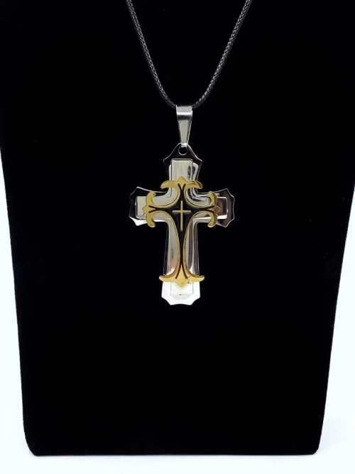 Крупный массивный крест из нержавеющей стали