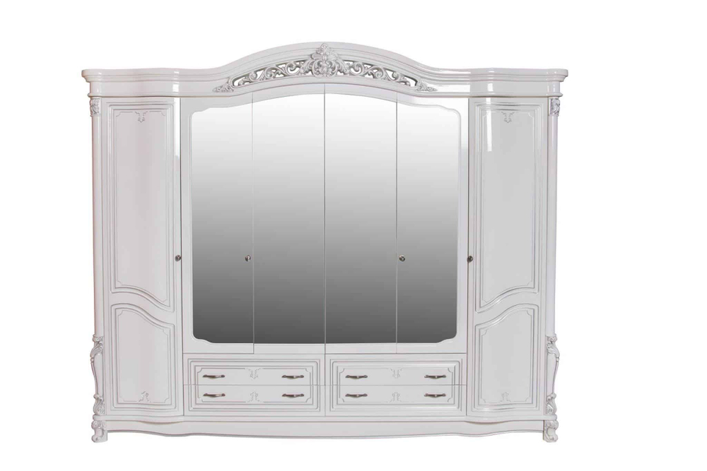 Коллекция "Касандра" Белый глянец серебро