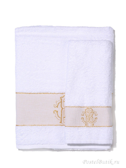 Набор полотенец 2 шт Roberto Cavalli Araldico белый