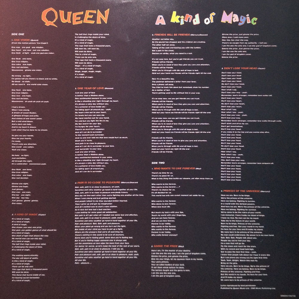 Queen / A Kind Of Magic (Coloured Vinyl)(LP)