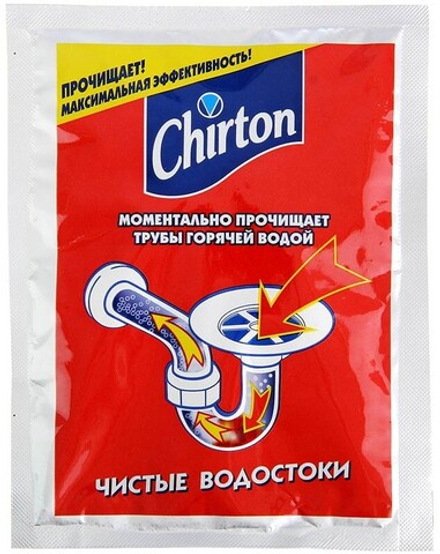 Chirton Ср-во д/прочистки труб ГОРЯЧЕЙ ВОДЫ (гранулы) 60 гр. *12*48