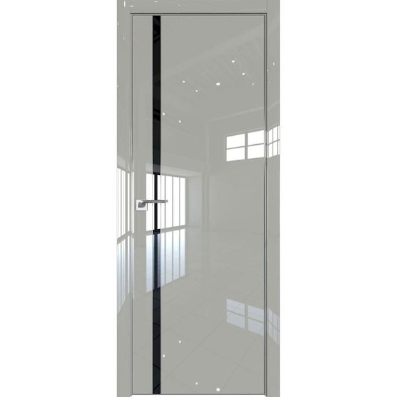 Межкомнатная дверь глянцевая Profil Doors 21LE галька люкс со вставкой