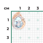 Подвеска «Лебедь» из красного золота с топазом и натуральными топазами white