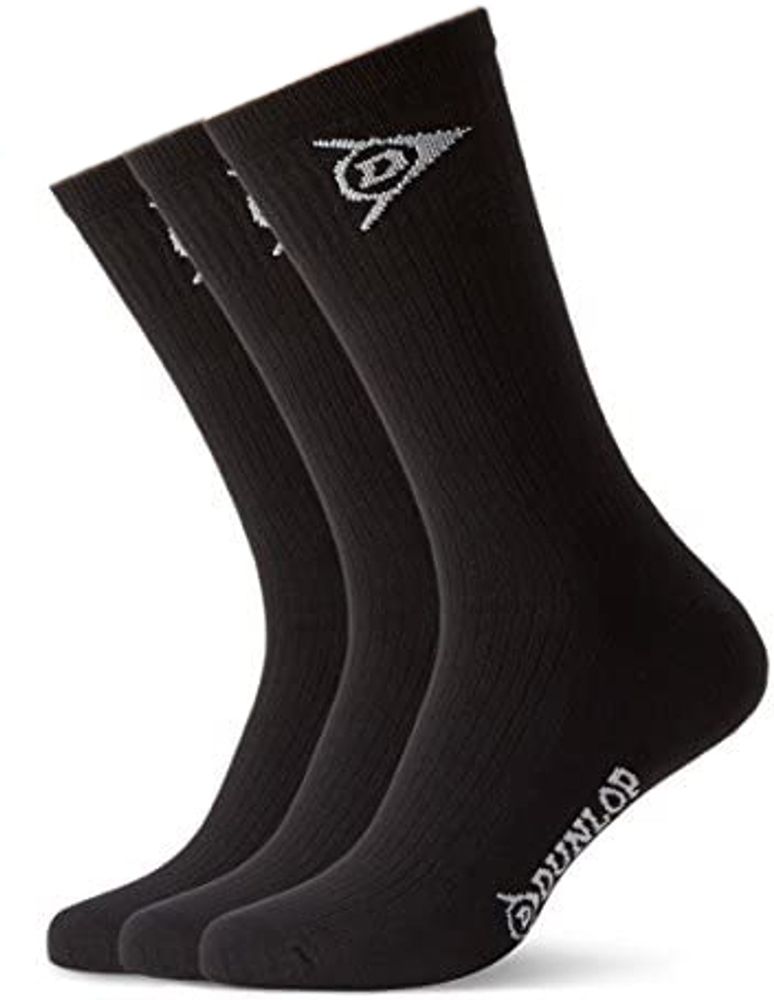 Теннисные носки Dunlop Mens Crew Sock 3P - black