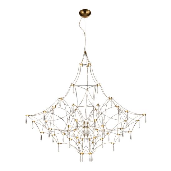 SL6601.213.114 Светильник подвесной ST-Luce Золотистый/Прозрачный LED 114*0,5W 3000K GRAVETTA