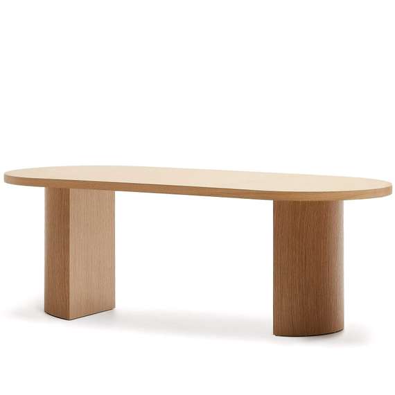 Стол Nealy с дубовым шпоном в натуральной отделке, 200 x 100 см