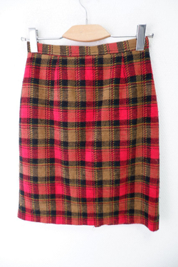 Юбка в клетку с шерстью 44 размер