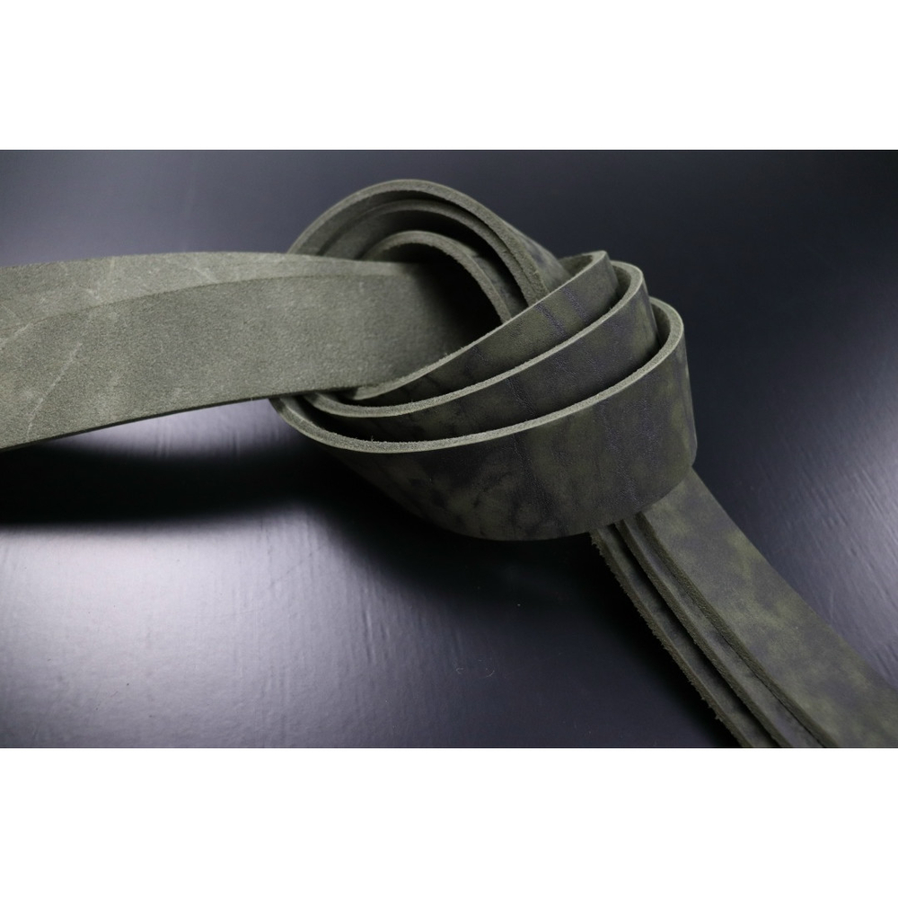 Ременная заготовка зеленая лофт гладкая