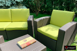 Комплект чехлов на подушки для мебели Rattan Premium, нео яблоко