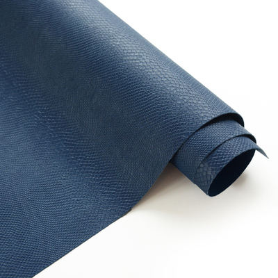 Кожзам переплетный с тиснением "Питон", синий