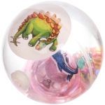 Мяч 6,5 см «Динозаврики» (попрыгун с водой и подсветкой) СТИКЕР НА ВЛОЖЕНИЕ