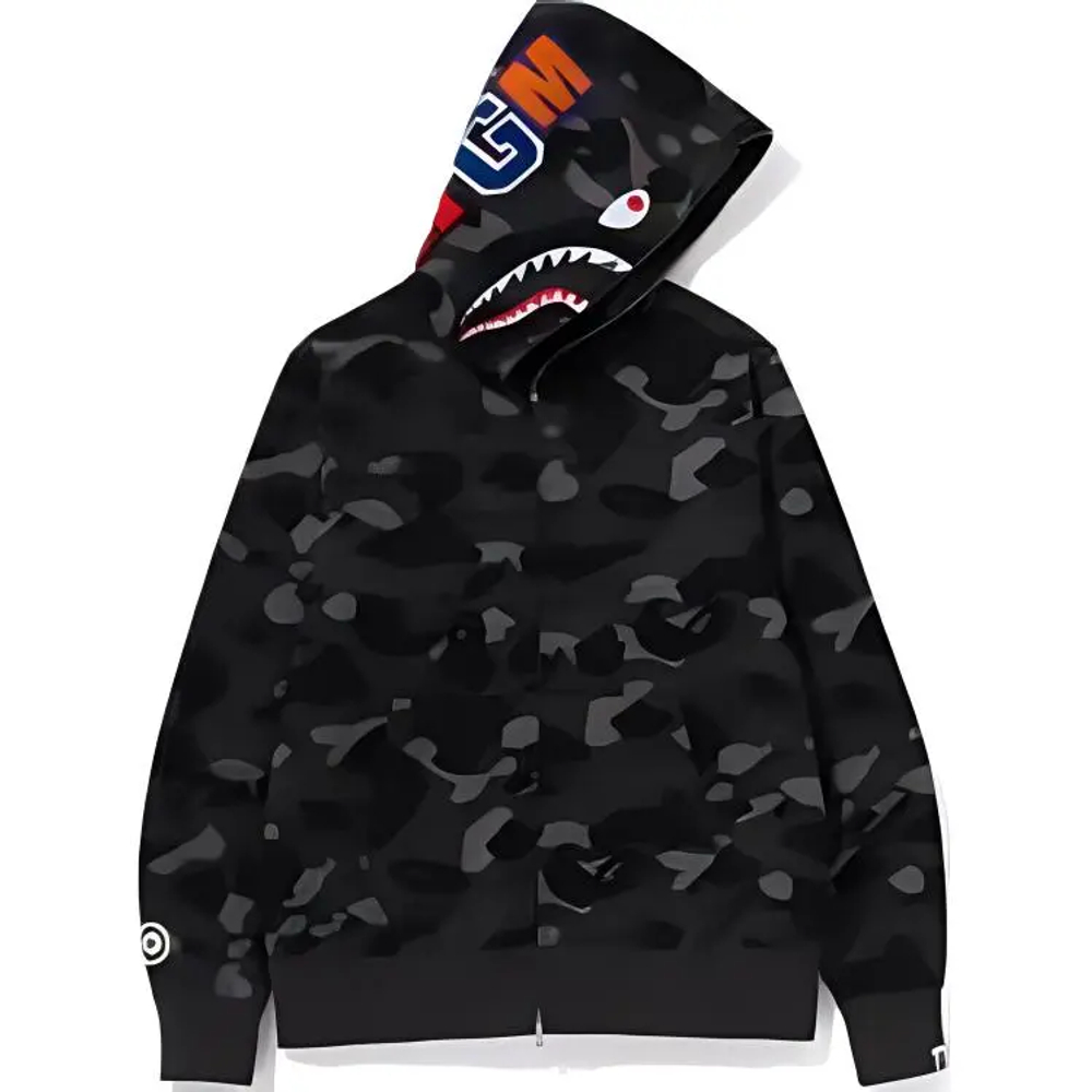A Bathing Ape Color Camo Shark Wide Fit Full Zip Double Худи