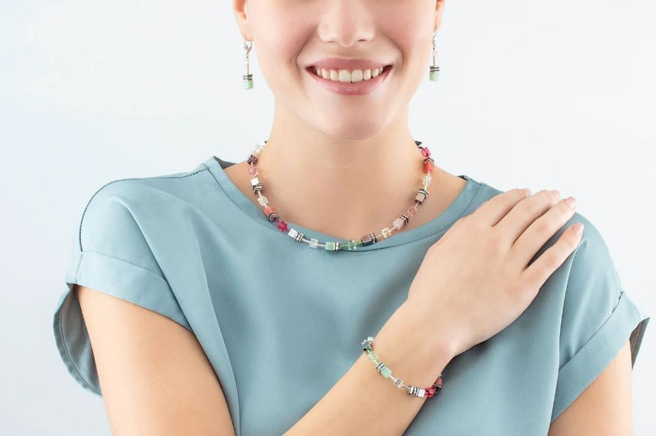 Серьги Coeur de Lion Green-Pink 4023/20-0504