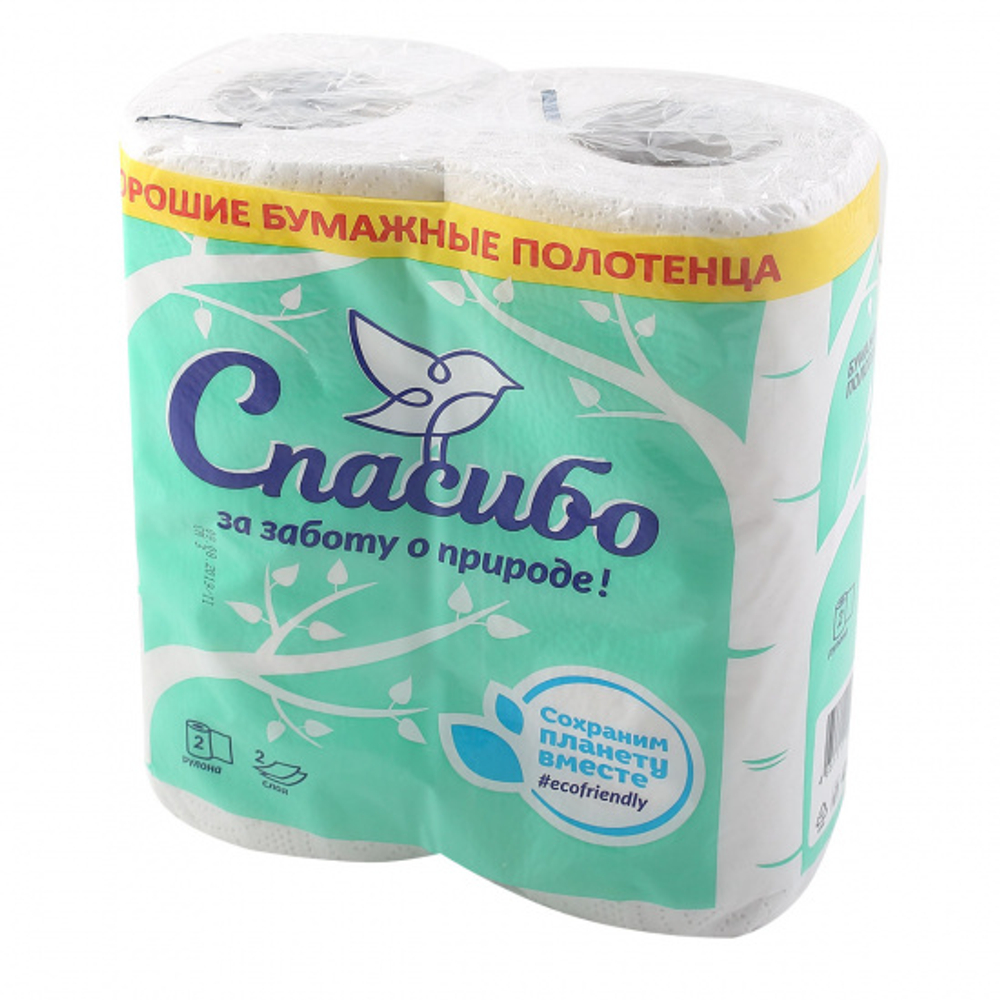 Plushe Полотенце бумажное 2-х сл. 2шт. Спасибо