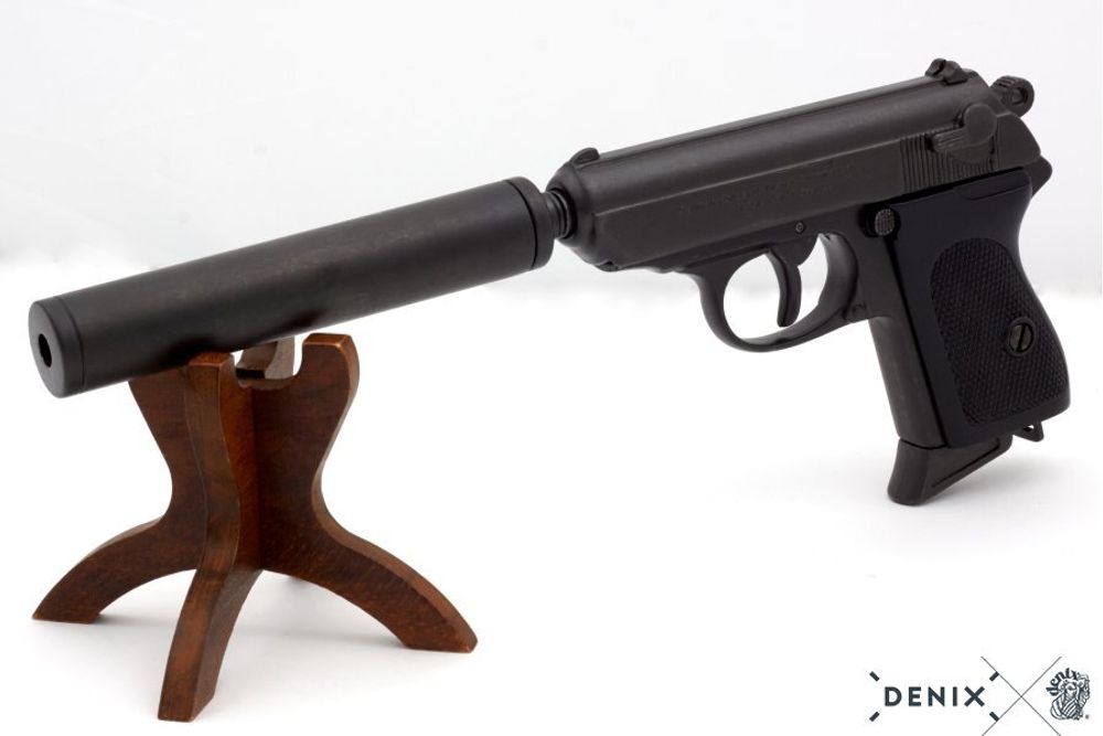 Denix Пистолет Вальтер Waffen-SSPPK с глушителем