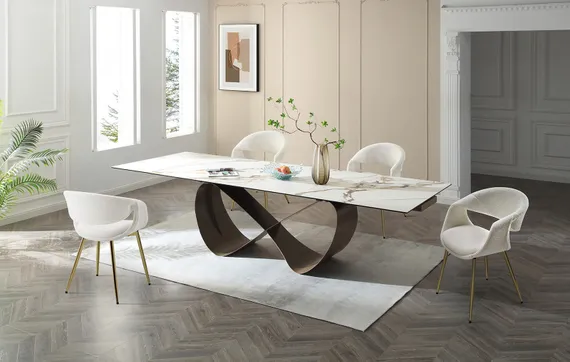 Стул Curv Soft, белый с золотыми ножками