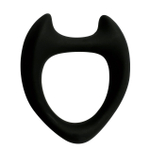 Черное эрекционное кольцо с рожками Wooomy Toro M