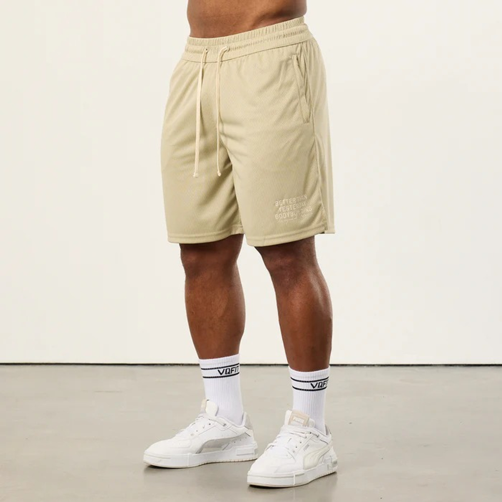 Шорты VANQUISH Bodybuilding Mesh Shorts Vintage Khaki
