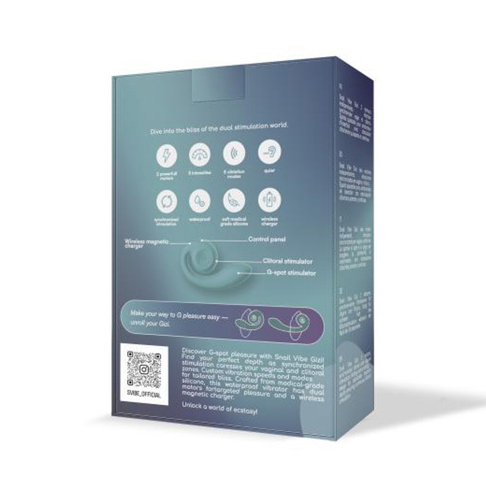 Мятный вибромассажёр SVibe Gizi Snail Tiffany VG-T