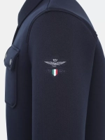 Куртка-рубашка муж. Aeronautica 030 синий 1964 лого плечо